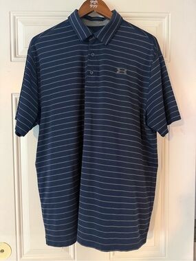 LG Men’s Navy Blue Striped Polo